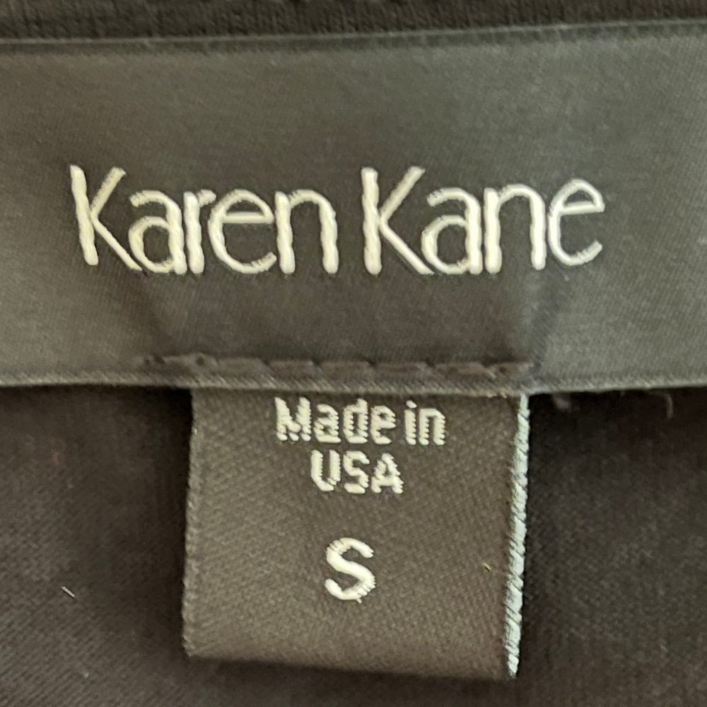 Karen Kane Black Cinched Waist & Swingy Midi Skirt Artisan Dress Size Small NWT - Picture 11 of 13
